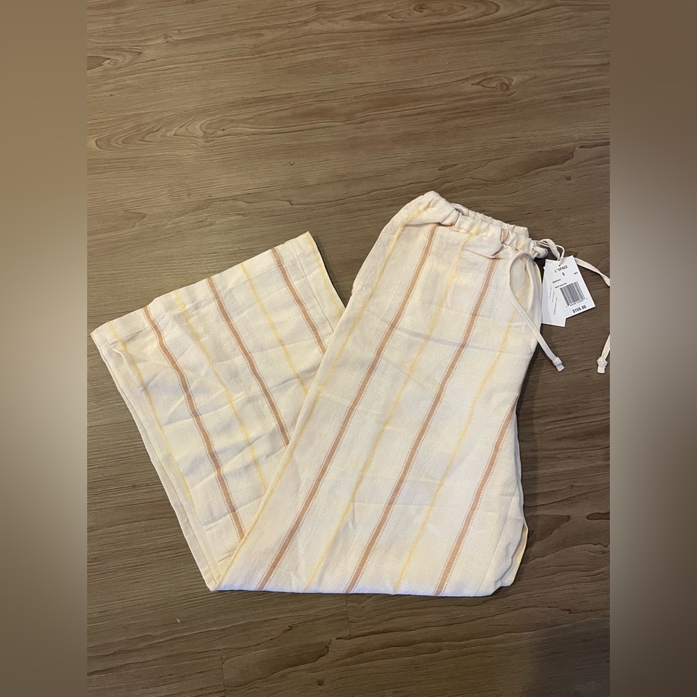 L*Space Beige and Yellow Beach House Vest and Pants - Picture 7 of 10